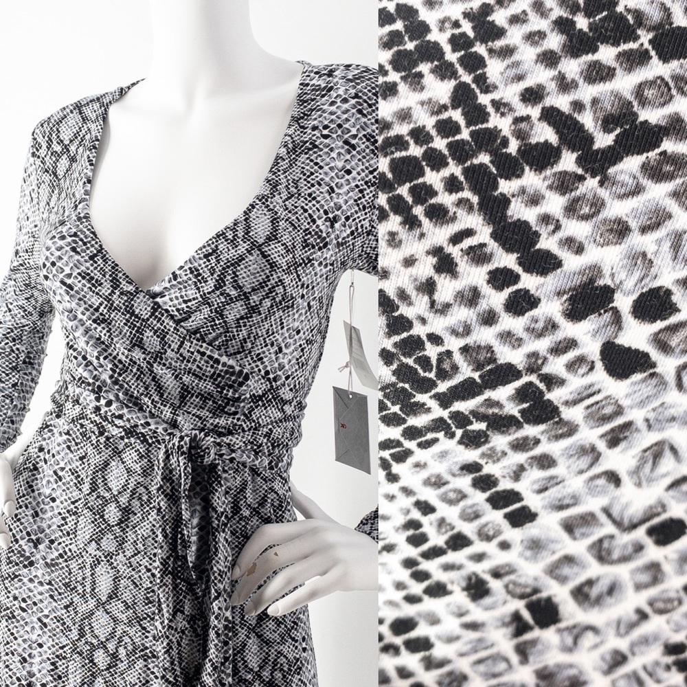 NWT GOOD AMERICAN Snake Print Wrap Dress C0193, C0194, C0195 - Picture 9 of 12